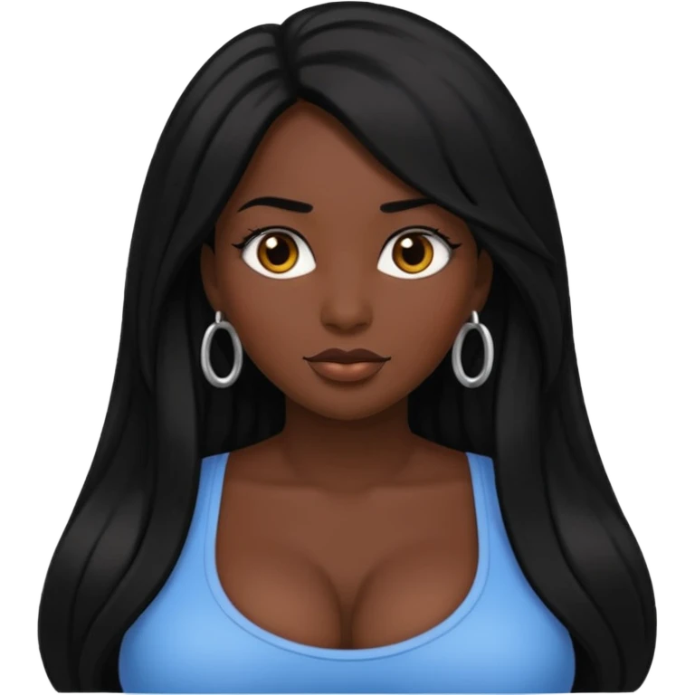 Woman black with big titties emoji