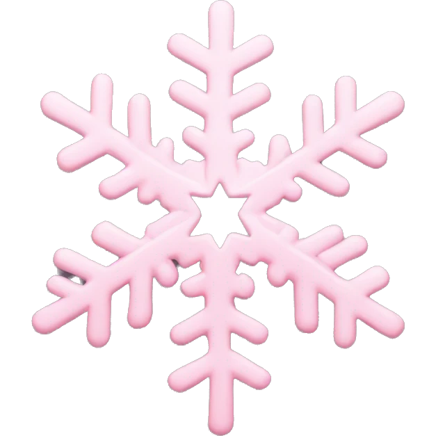 Light pink snowflake  emoji