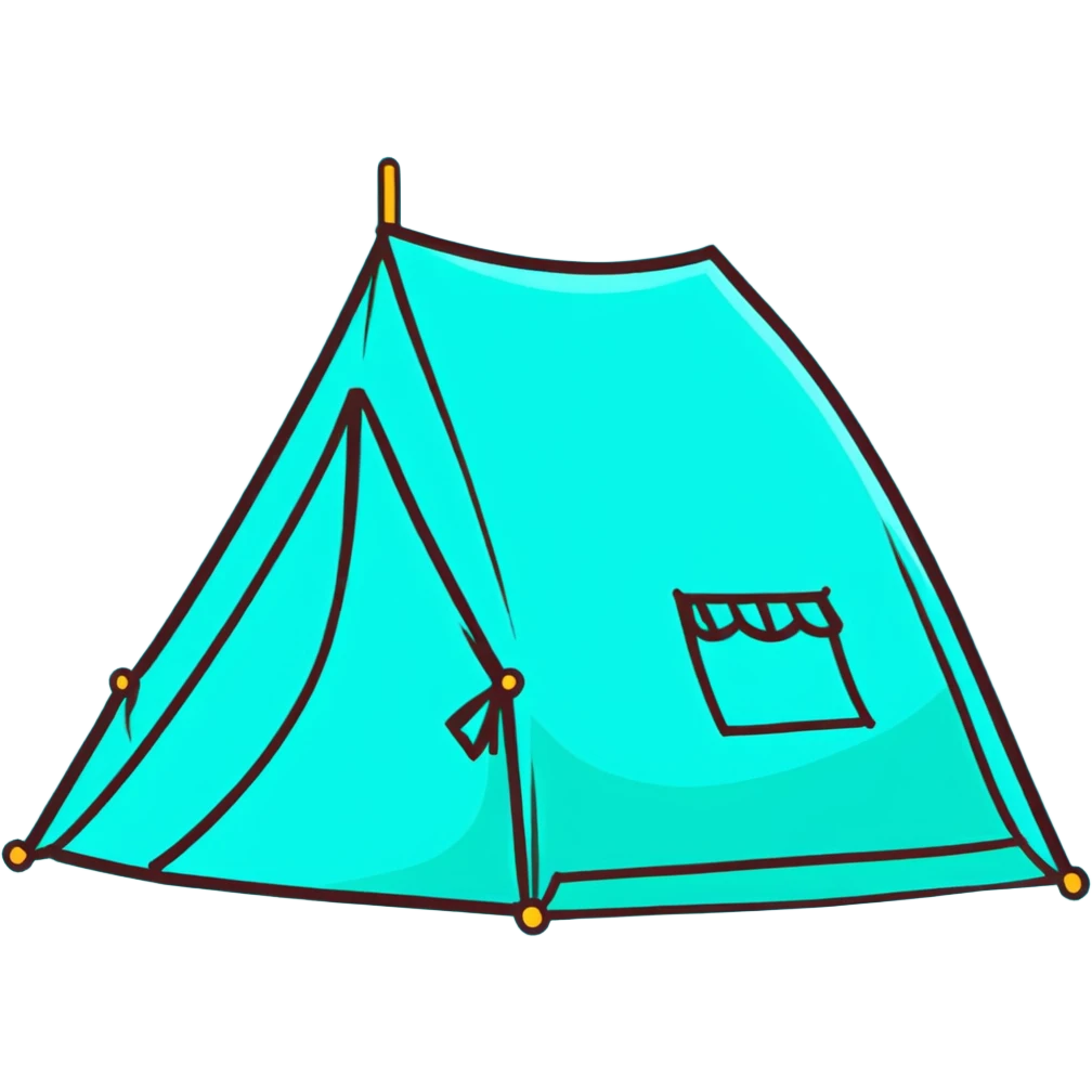 pretty pastel pink tent emoji