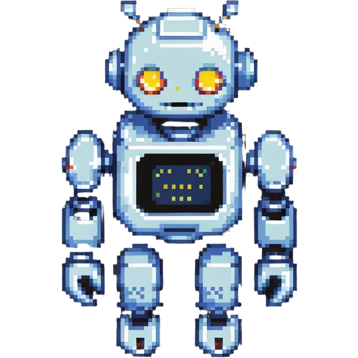 Android robot character 8-bit style emoji