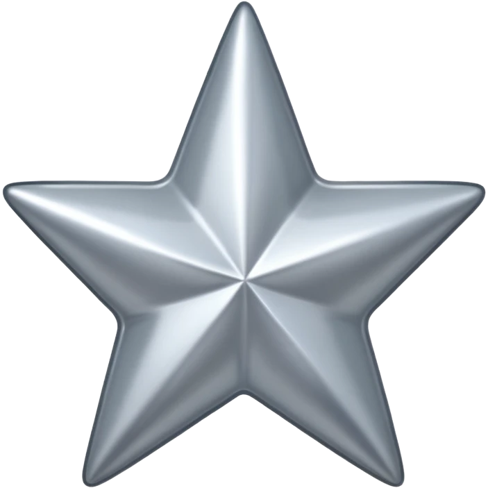 silver metallic star emoji