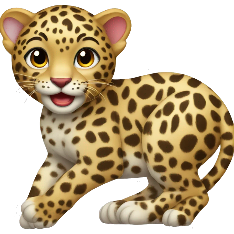 sweetheart leopard emoji