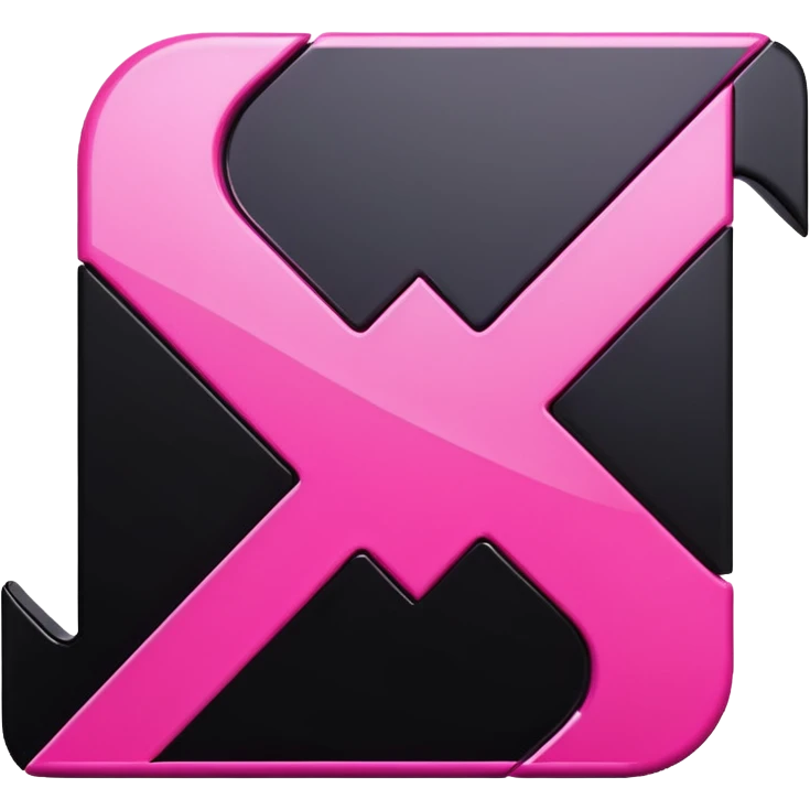 black pink 3d linkedin logo emoji