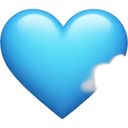 blue heart with clouds emoji