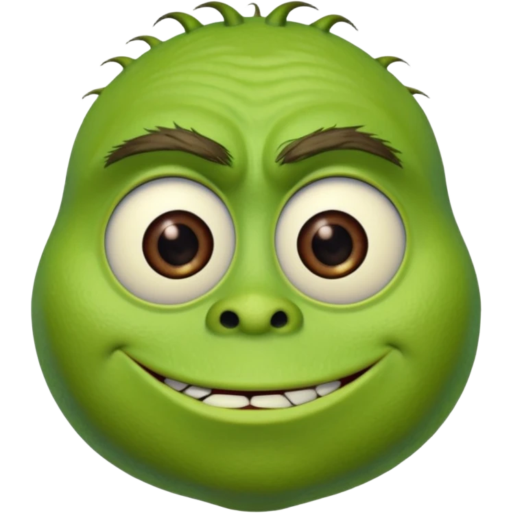 Mike Wazowski (one eye) from the Monsters Inc. Pixar movie emoji