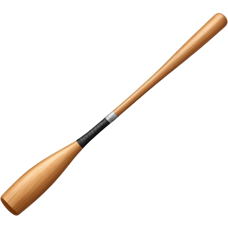 thick wooden baseball bat, with visible wood grain emoji