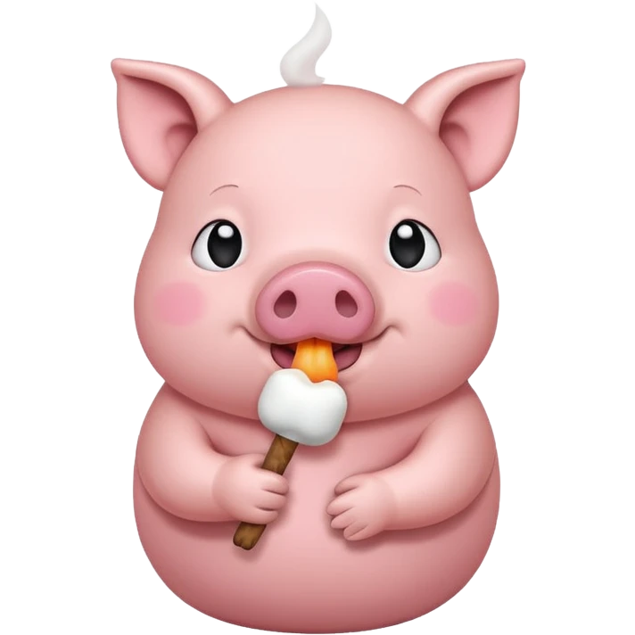 Pig with marshmallow  emoji