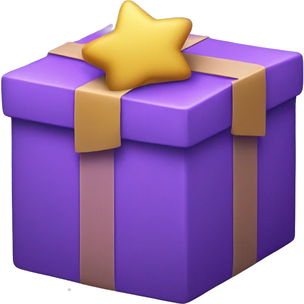 purple box with stars emoji