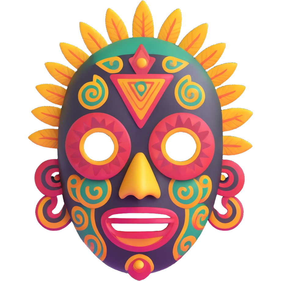 traditional Mixtec mask emoji