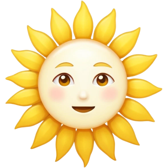White sun emoji