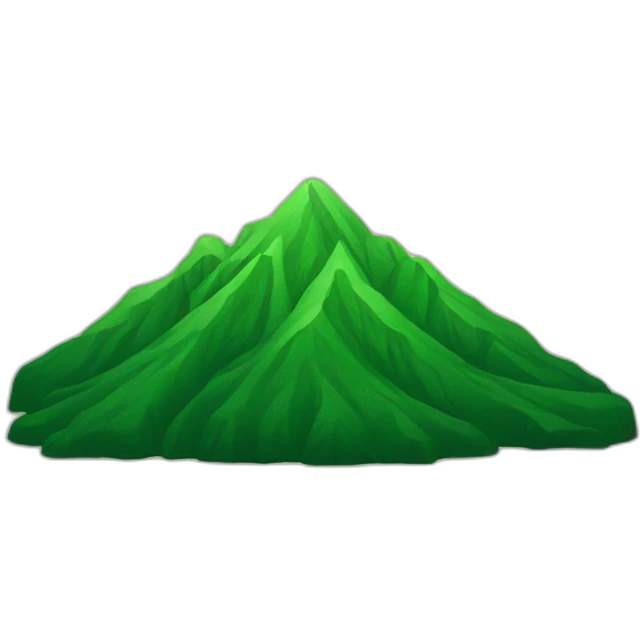 Green mountain emoji