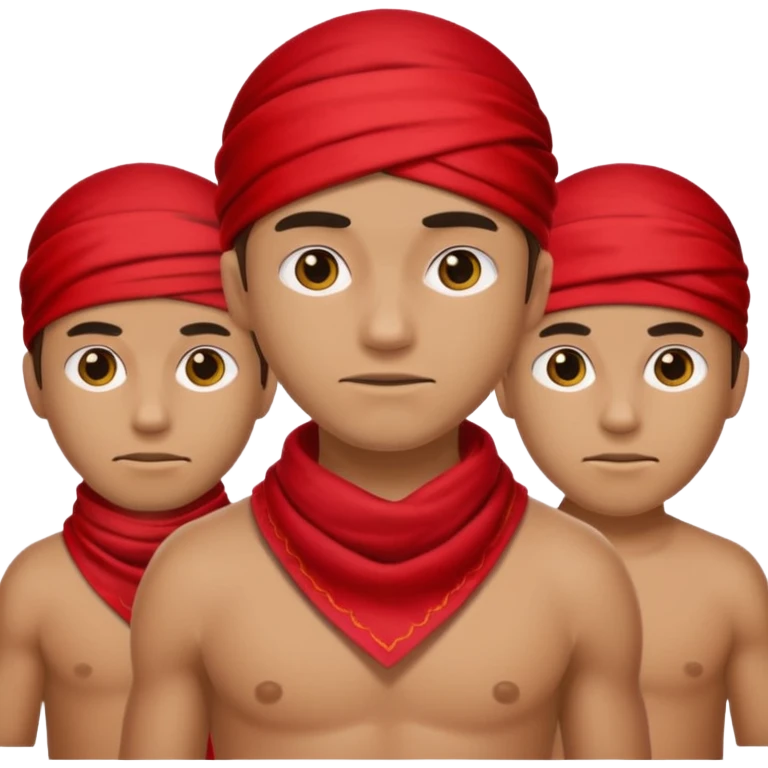 Gang members with red bandannas  emoji