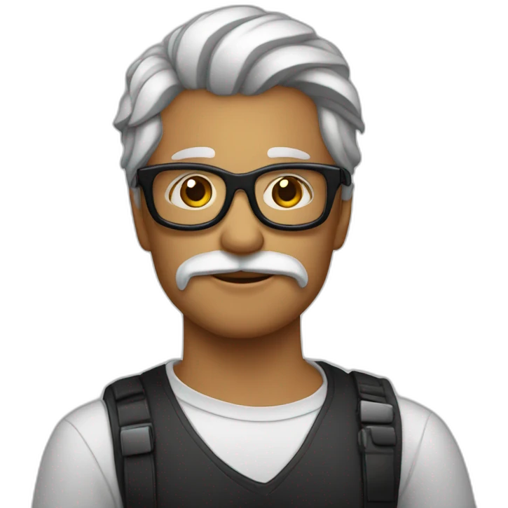 Perico con gafas negras y con un emoji
