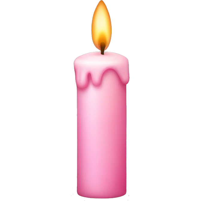 light pink candle emoji