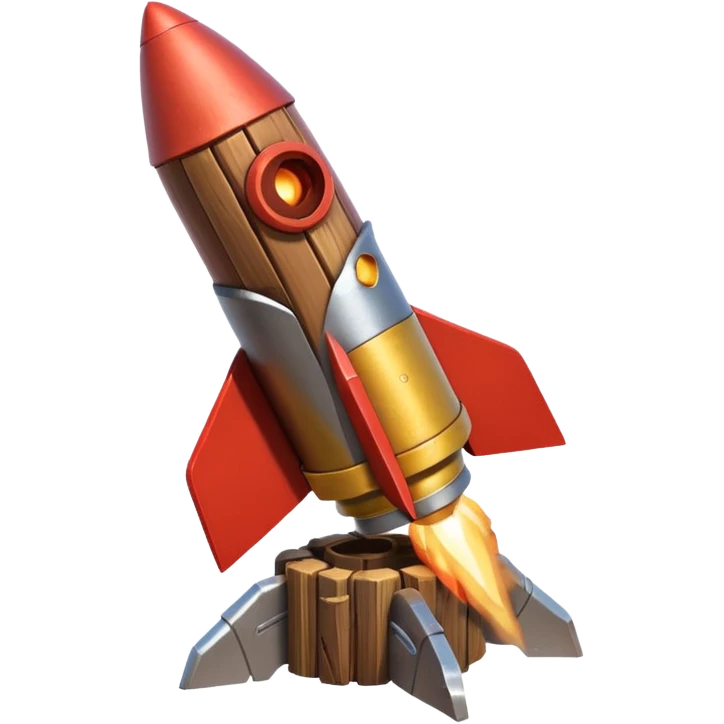 A Rocket Made Of Wood And Scrap Metal In A Clash Of Clans Aesthetic emoji