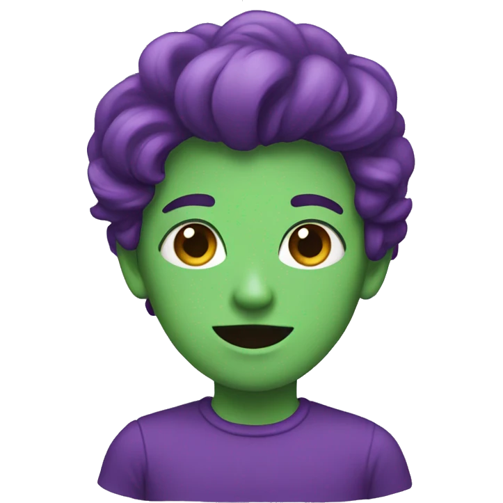 green and purple  emoji