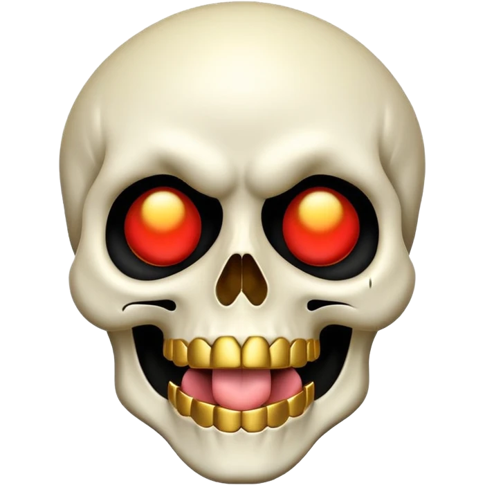 Money Skull Emoji Tongue Black and White Face emoji