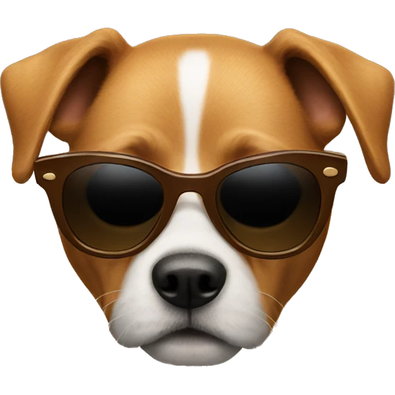 Dog wearing sunglasses  emoji