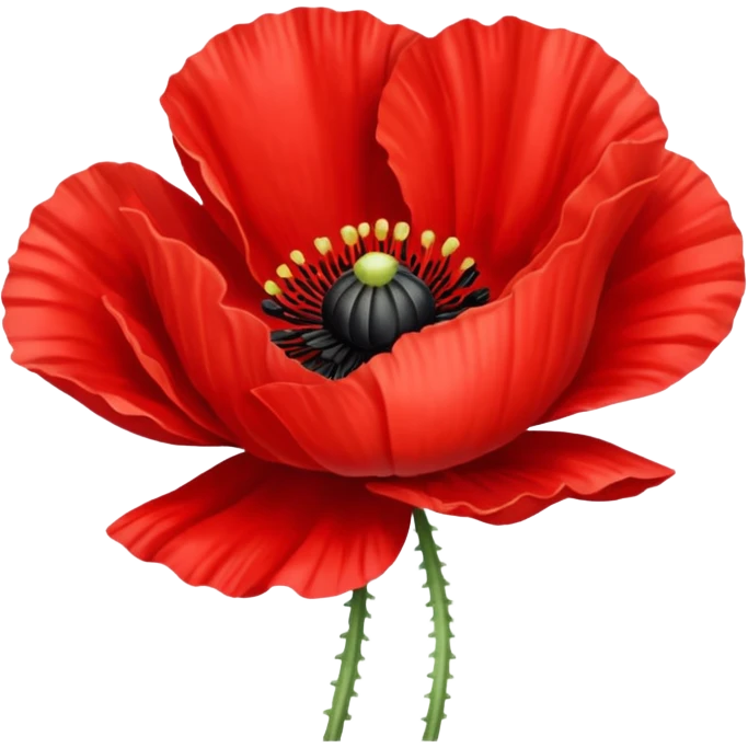 Red poppy flower emoji