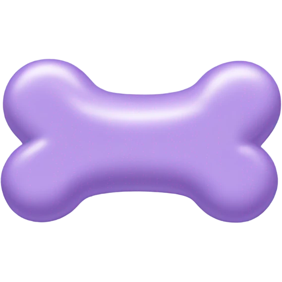 Pastel purple dog bone emoji