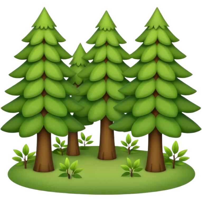 forest, cute trees with a lot of leaves emoji
