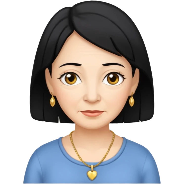 grandmother with black hair emoji