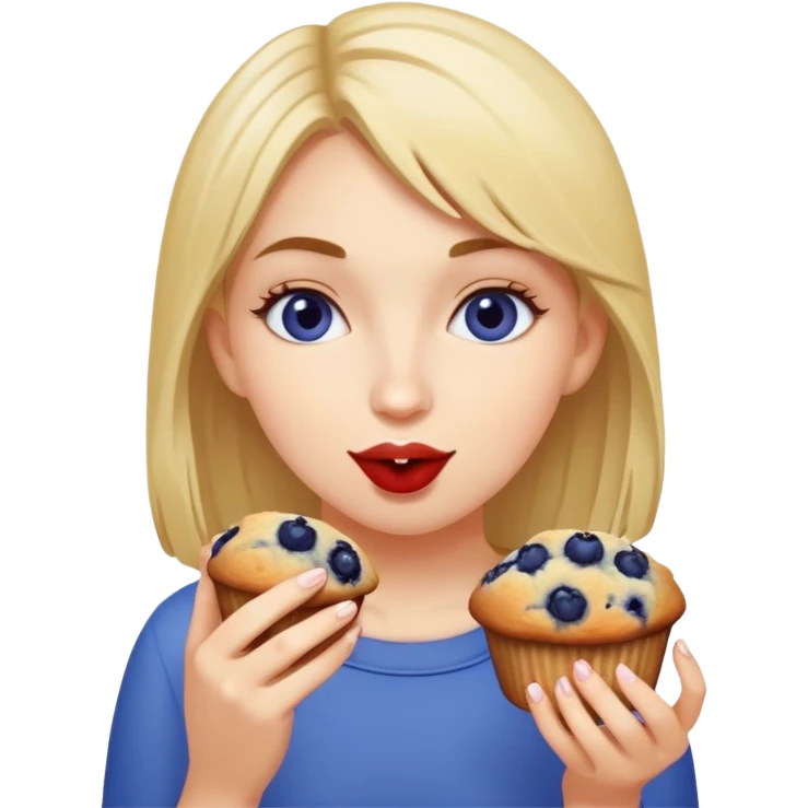 girl eating muffin emoji