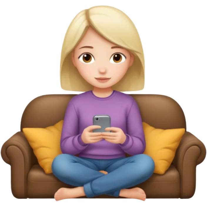 cozy sofa & girl emoji
