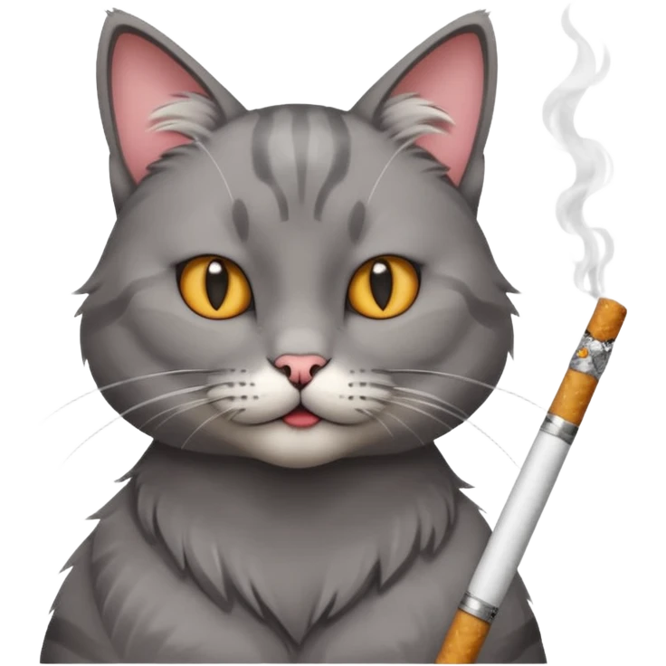 cat with cigarete emoji
