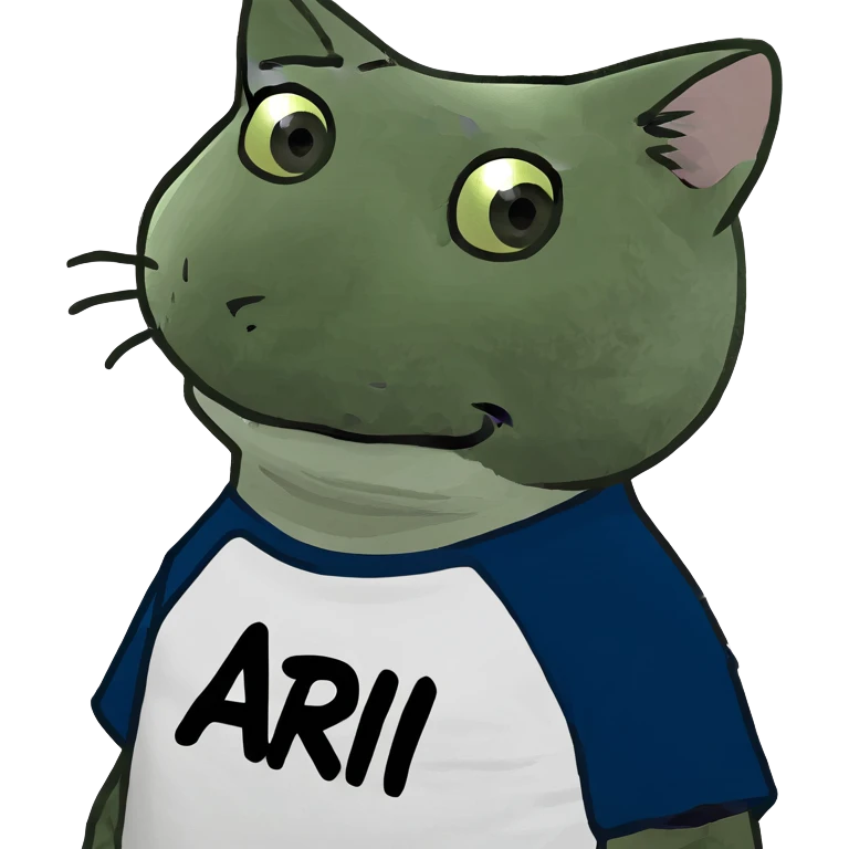 Cat with a shirt that says ari is the best  emoji