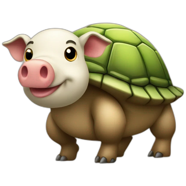 tortue sur un cochon emoji