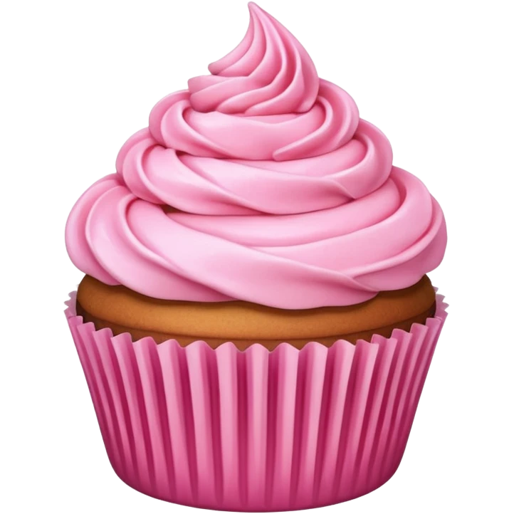 Cupcake with pink icing emoji
