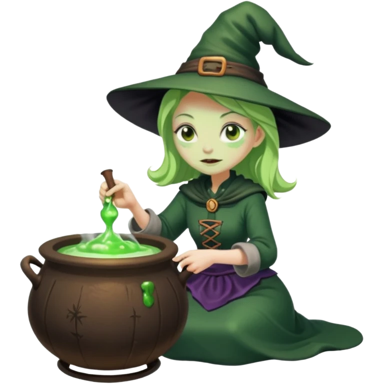 green witch cooking potion emoji