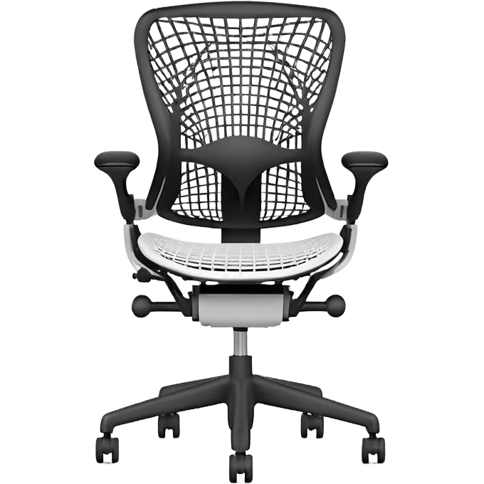 White Sayl Herman Miller ergonomic chair back view emoji