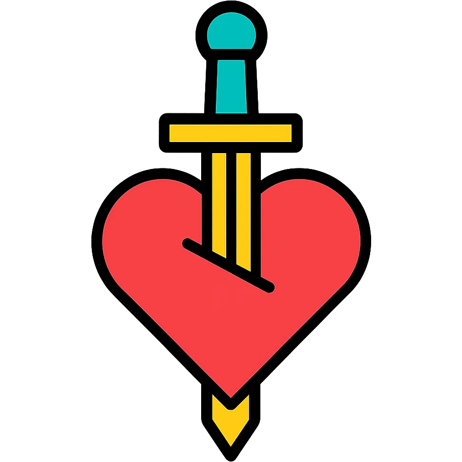 heart with sword emoji