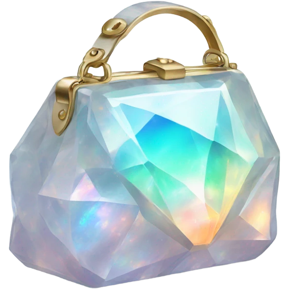 opal Crystal gemstone handbag emoji