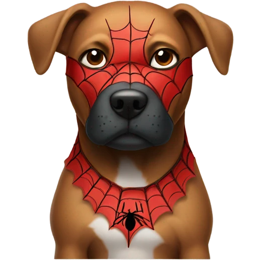 DOG in SPIDER MAN mask emoji