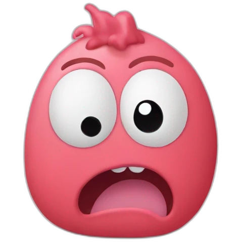 Barbapapa who is angry like crazy emoji