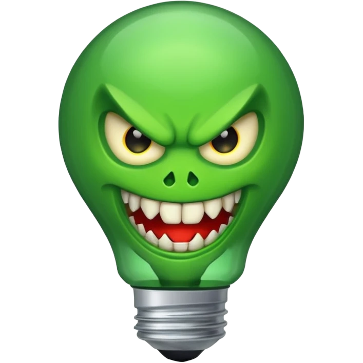 bulb with fangs emoji