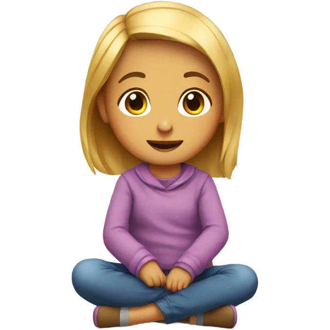  little girl sitting emoji