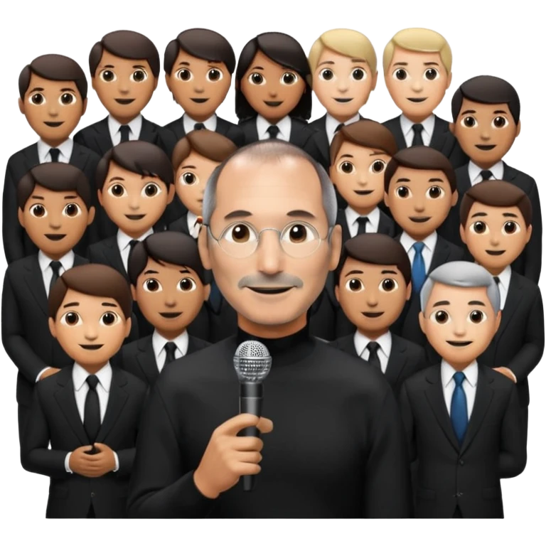 create a founder mode emoji like steve jobs having a 100 executive retreat

 emoji