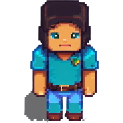 Minecraft blocky character emoji