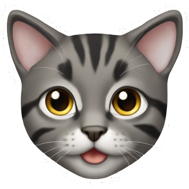 полосатая коричневая кошка emoji