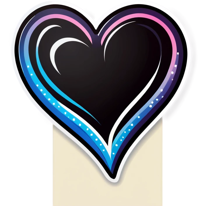 Cuore nero 🖤 con i brillantini ✨️ emoji