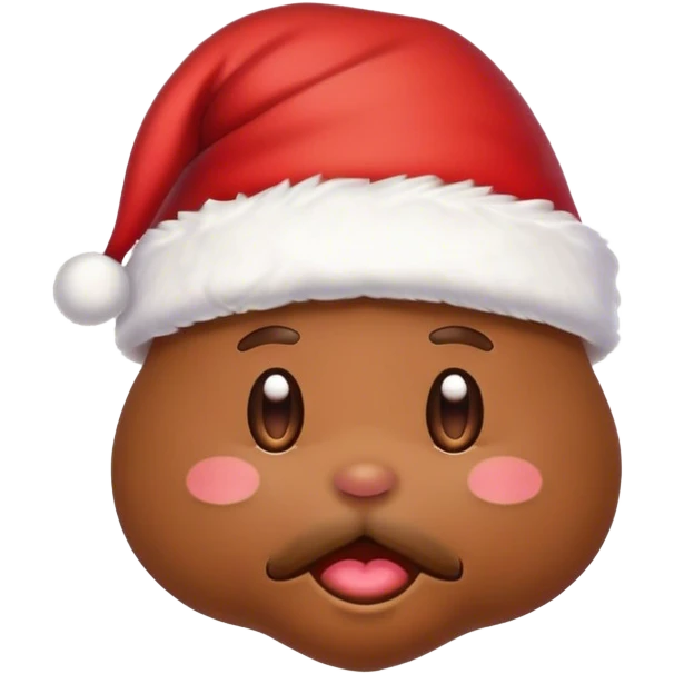A poop with a Santa hat emoji