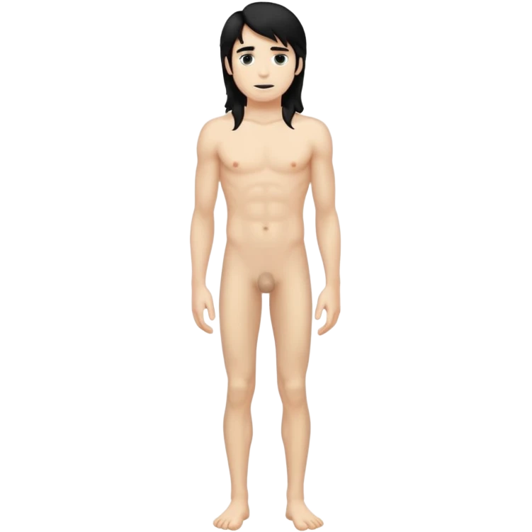 James iha black long hair naked full body skinny no abs emoji