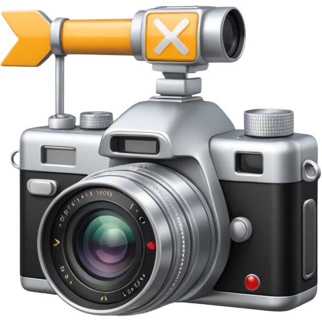 Camera with directions arrows or area view emoji