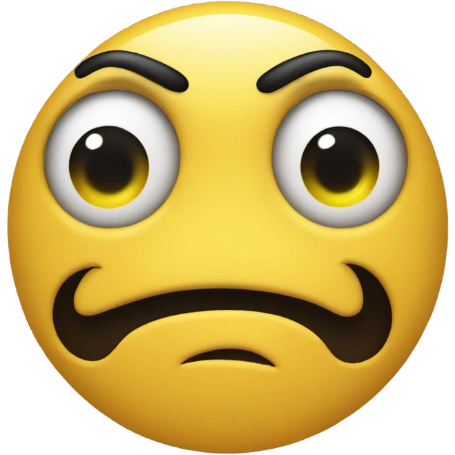 circle emoji looking scared emoji