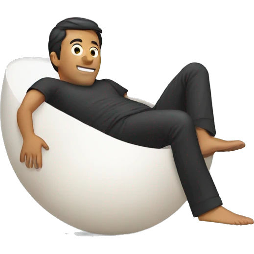 Man laying an egg emoji