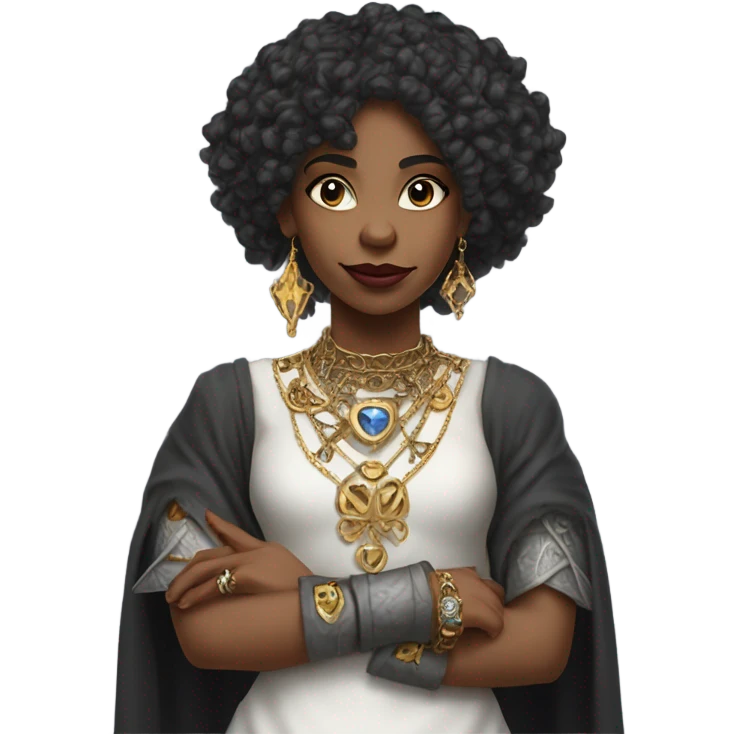 street style with jewelry in a medieval setting emoji